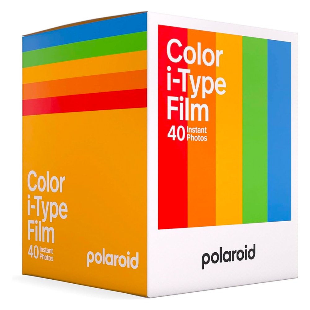 Polaroid Now i-Type - Cámara de película instantánea (blanco) + paquete de  película de color Polaroid